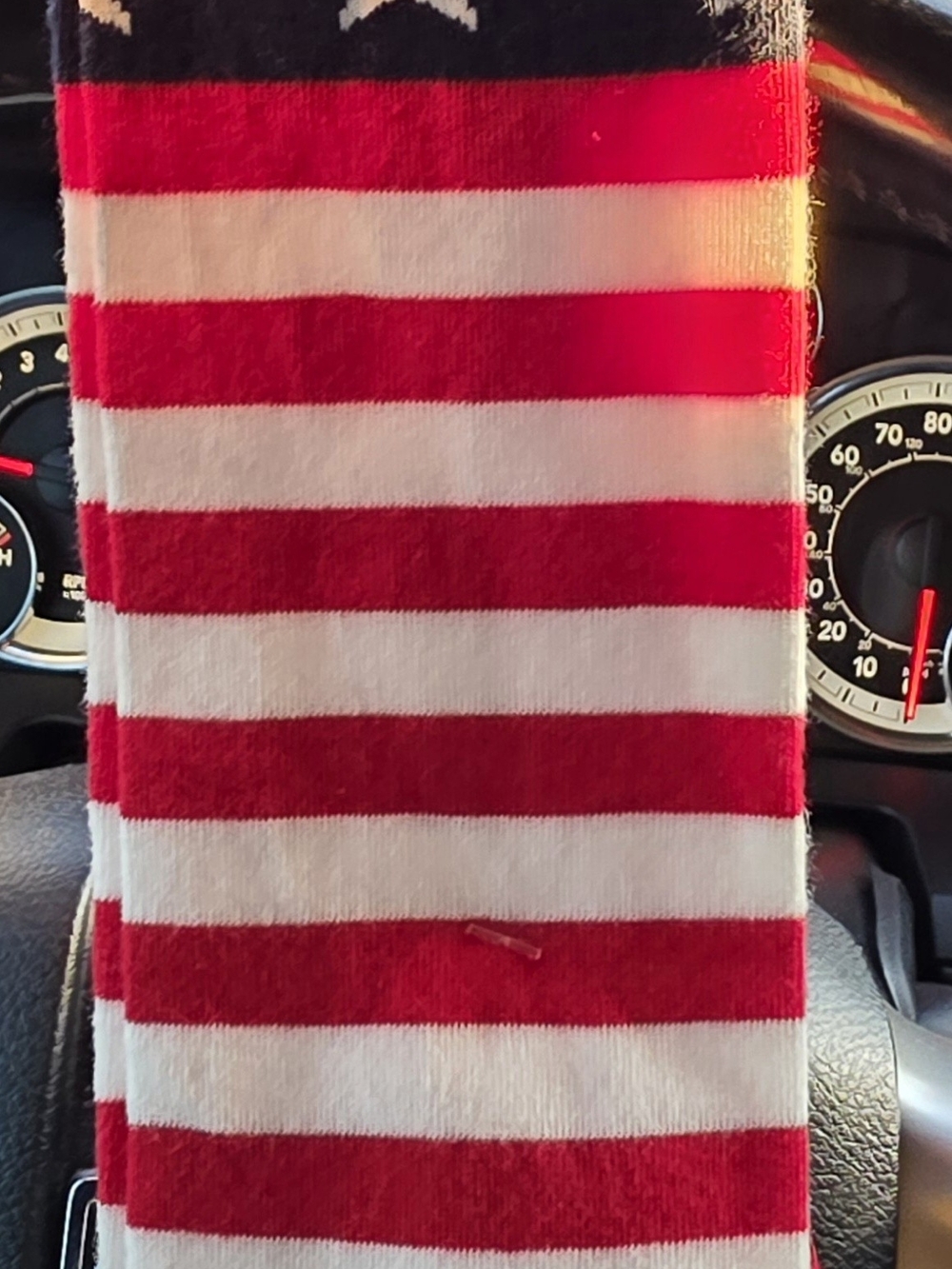Striped Red & White Women's Knee-High Socks